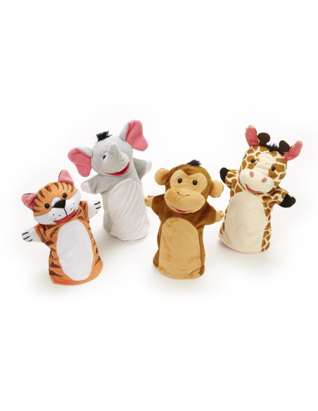 MD9081,Set 4 papusi de mana Zoo Melissa and Doug