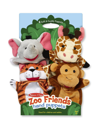 MD9081,Set 4 papusi de mana Zoo Melissa and Doug
