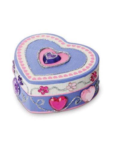 MD8850,Cutie de decorat din lemn Inimioara
