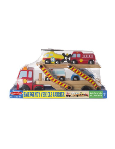 MD4610,Transportor cu vehicule de urgenta Melissa and Doug