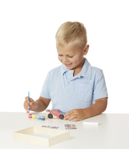 MD8829,Coloreaza-ti masinuta de curse din lemn Melissa and Doug