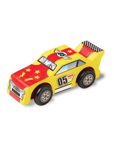 MD8829,Coloreaza-ti masinuta de curse din lemn Melissa and Doug