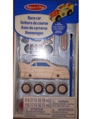 MD8829,Coloreaza-ti masinuta de curse din lemn Melissa and Doug