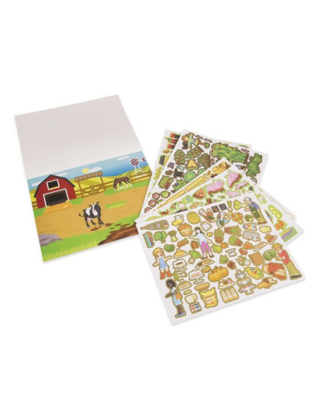 MD30501,Bloc cu abtibilduri reutilizabile Ferma Melissa and Doug