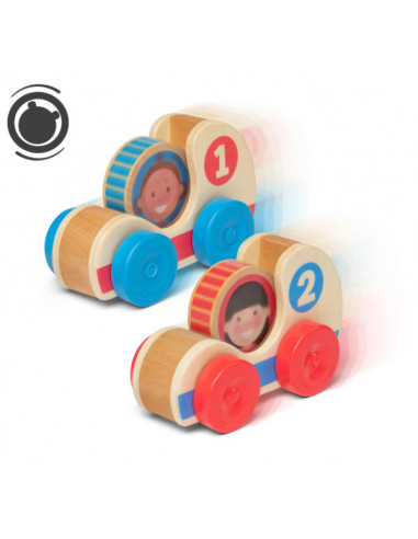 MD30737,Set de doua masinute din lemn colectia GO TOTs