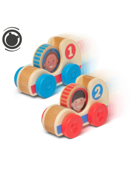 MD30737,Set de doua masinute din lemn colectia GO TOTs