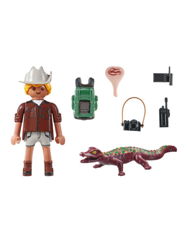 PM71168,Figurina cercetator cu aligator