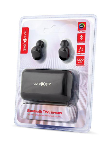 TWS-LED-01,Casti Handsfree Gembird TWS-LED-01, Negru