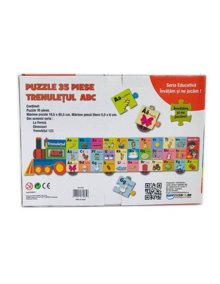 Puzzle educativ HappySchool - Trenuletul ABC,TOF-XP25