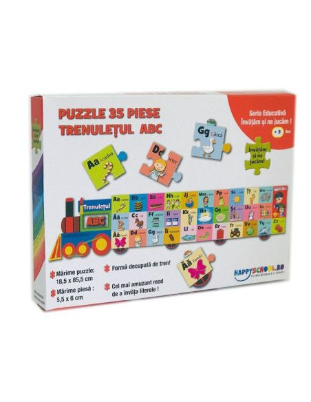 Puzzle educativ HappySchool - Trenuletul ABC,TOF-XP25