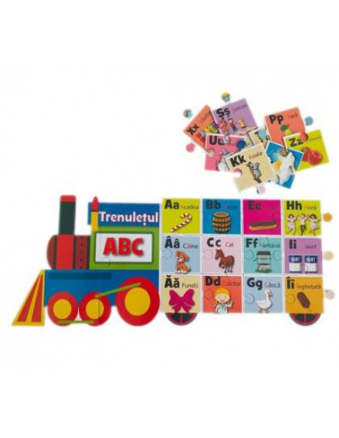 Puzzle educativ HappySchool - Trenuletul ABC,TOF-XP25
