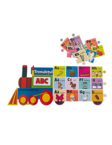 Puzzle educativ HappySchool - Trenuletul ABC,TOF-XP25