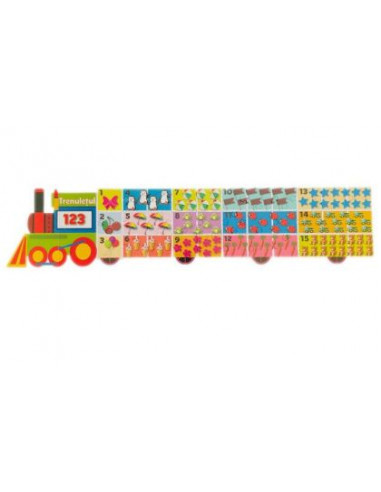 Puzzle educativ HappySchool - Trenuletul 123,TOF-XP26