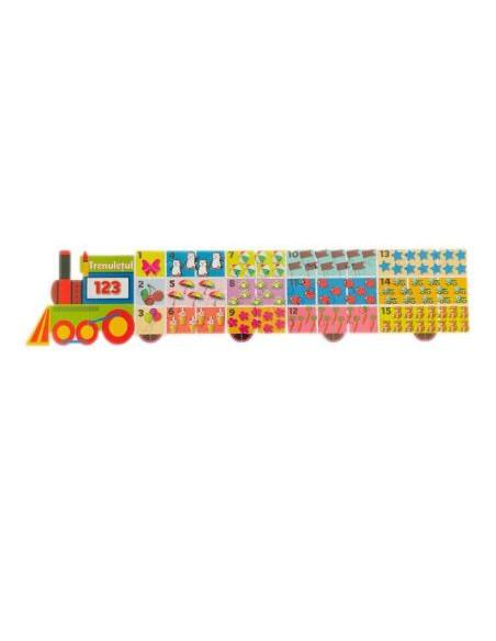 Puzzle educativ HappySchool - Trenuletul 123,TOF-XP26