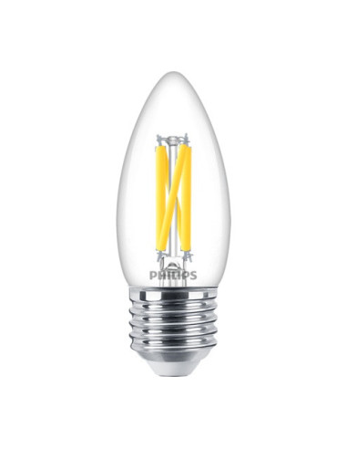 000008719514324237,BEC LED Philips, soclu E27, putere 3.4W, forma lumanare, lumina alb calda, alimentare 220 - 240 V, "000008719