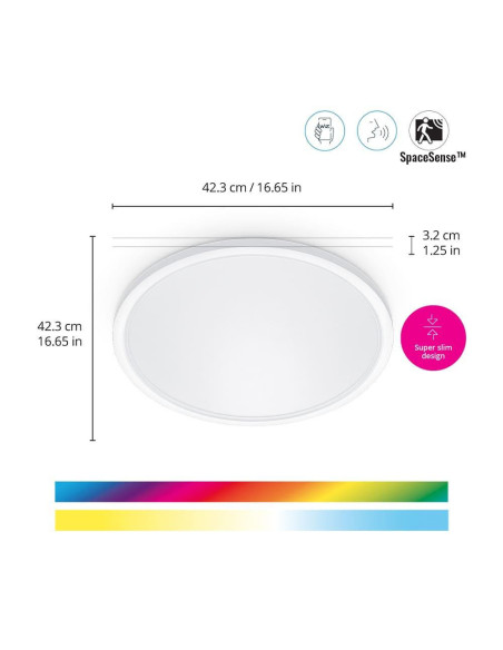 000008720169072619,SUPERSLIM WIZ CEILING 22W W 22-65K RGB "000008720169072619" (timbru verde 2.00 lei)