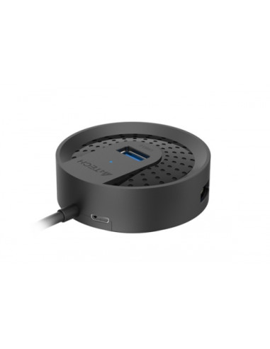 RY-HUB-30-BK,Hub USB Gembird HUB-30, 4x USB 3.0, 1x MicroUSB, Negru