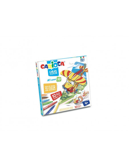 Set creativ Create & Color Carioca Jet Junior 3D,SKR125