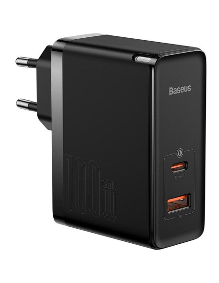 CCGP090201,INCARCATOR retea Baseus GaN5 Pro, Quick Charge 100W, 1 x USB, 1 x USB Type-C, include cablu USB Type-C la USB Type-C 