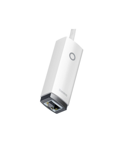 WKQX000302,ADAPTOR RETEA Baseus Lite, USB Type-C to RJ-45 Gigabit LAN, LED, alb "WKQX000302" (timbru verde 0.18 lei) - 693217260
