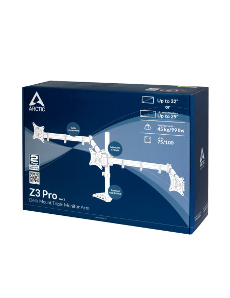 AEMNT00051A,Suport monitor Arctic Triple-Monitor Arm with 4 ports USB 3.0 hub with mini-USB Power input "AEMNT00051A"