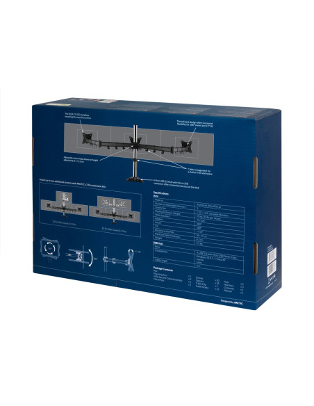 AEMNT00051A,Suport monitor Arctic Triple-Monitor Arm with 4 ports USB 3.0 hub with mini-USB Power input "AEMNT00051A"