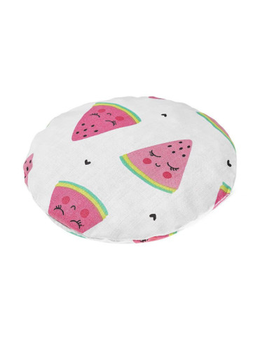 BN-QM_BOC0189,Qmini - Pernuta anticolici umpluta cu samburi de cirese, Cu husa din bumbac, Diametru 14 cm, Watermelon