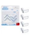 BN-BL001_set,Bocioland - Set 4 protectii colturi, Cu banda adeziva pentru montare usoara, Din silicon flexibil, Transparent