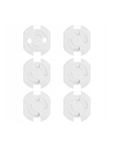 BN-BL006_set,Bocioland - Set 6 protectii cu adeziv pentru prize, Alb