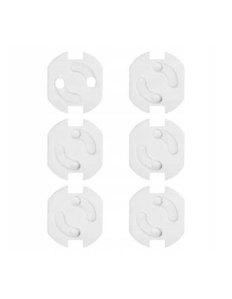 BN-BL006_set,Bocioland - Set 6 protectii cu adeziv pentru prize, Alb