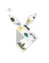BN-6426972019392,MimiNu - Jucarie textila senzoriala, Moale, Cu doua fete, 30 x 30 cm, Din tesatura Minky si bumbac, Materiale c