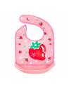 BN-BOC0566,Bocioland - Baveta impermeabila cu buzunar detasabil, Dimensiune 21x21 cm, Strawberry