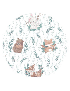 BN-6426972020213,MimiNu - Jucarie textila senzoriala, Moale, Cu doua fete, 30 x 30 cm, Din tesatura minky si bumbac, Materiale c 2