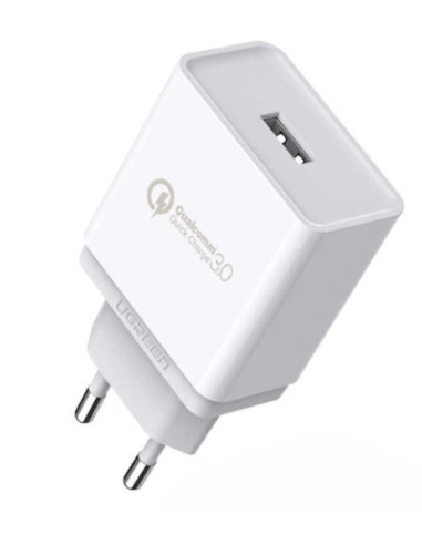 10133,INCARCATOR retea Ugreen, "CD122" Quick Charge 18W, 1 x USB 5V/3A, alb "10133" (timbru verde 0.18 lei) - 6957303811335