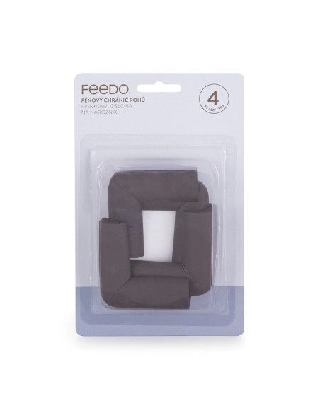 BN-243204,Feedo - Set protectii pentru colturi ascutite, Absorbtie a socurilor, Din spuma, Cu adeziv, 5 x 5 x 2 cm, 4 bucati, Ma