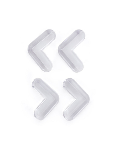 BN-241203,Feedo - Set protectii pentru colturi ascutite, Usor de instalat, 4 x 4 x 1.5 cm, 4 bucati, Transparent