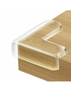 BN-241203,Feedo - Set protectii pentru colturi ascutite, Usor de instalat, 4 x 4 x 1.5 cm, 4 bucati, Transparent 2