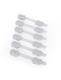 BN-240202,Feedo - Set sisteme de siguranta pentru mobilier, Universale, Cu lungime reglabila, 19 x 3.4 cm, Distanta 2-11 cm, 6 b 2