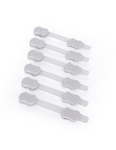 BN-240202,Feedo - Set sisteme de siguranta pentru mobilier, Universale, Cu lungime reglabila, 19 x 3.4 cm, Distanta 2-11 cm, 6 b