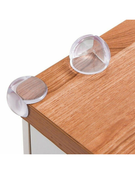 BN-242203,Feedo - Set protectii pentru colturi ascutite, Usor de instalat, 3.6 x 3.6 x 2.7 cm, 4 bucati, Transparent