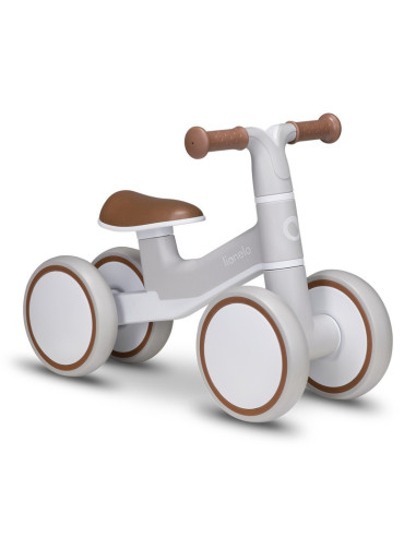 BN-LOE-VILLY_ BEIGE_LATTE,Lionelo - Bicicleta fara pedale Villy, Cu 4 roti, Din spuma EVA si TPR, Stabila, Manere moi, antiderap