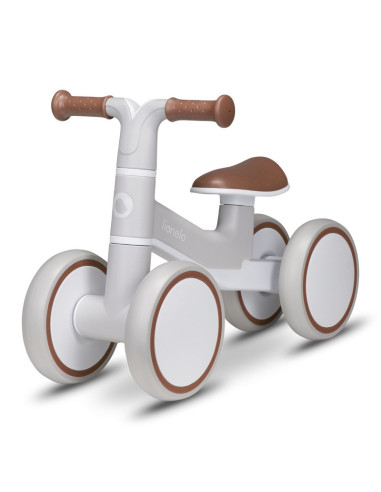 BN-LOE-VILLY_ BEIGE_LATTE,Lionelo - Bicicleta fara pedale Villy, Cu 4 roti, Din spuma EVA si TPR, Stabila, Manere moi, antiderap