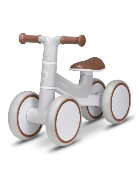 BN-LOE-VILLY_ BEIGE_LATTE,Lionelo - Bicicleta fara pedale Villy, Cu 4 roti, Din spuma EVA si TPR, Stabila, Manere moi, antiderap