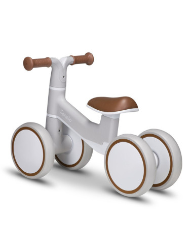 BN-LOE-VILLY_ BEIGE_LATTE,Lionelo - Bicicleta fara pedale Villy, Cu 4 roti, Din spuma EVA si TPR, Stabila, Manere moi, antiderap