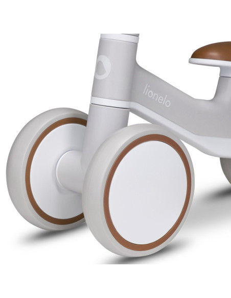 BN-LOE-VILLY_ BEIGE_LATTE,Lionelo - Bicicleta fara pedale Villy, Cu 4 roti, Din spuma EVA si TPR, Stabila, Manere moi, antiderap