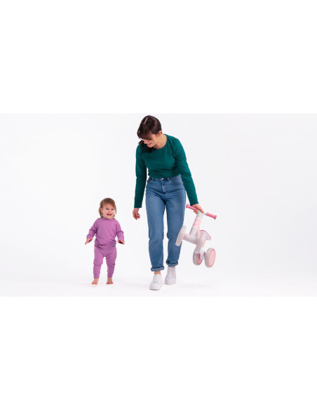 BN-LOE-VILLY_ BEIGE_LATTE,Lionelo - Bicicleta fara pedale Villy, Cu 4 roti, Din spuma EVA si TPR, Stabila, Manere moi, antiderap