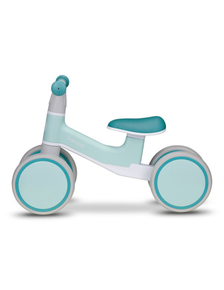 BN-LOE-VILLY_ GREEN_TURCOISE,Lionelo - Bicicleta fara pedale Villy, Cu 4 roti, Din spuma EVA si TPR, Stabila, Manere moi, antide