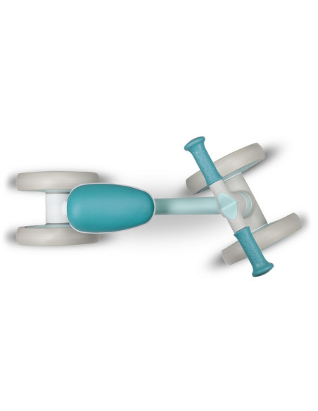 BN-LOE-VILLY_ GREEN_TURCOISE,Lionelo - Bicicleta fara pedale Villy, Cu 4 roti, Din spuma EVA si TPR, Stabila, Manere moi, antide