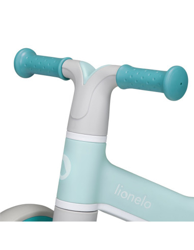 BN-LOE-VILLY_ GREEN_TURCOISE,Lionelo - Bicicleta fara pedale Villy, Cu 4 roti, Din spuma EVA si TPR, Stabila, Manere moi, antide