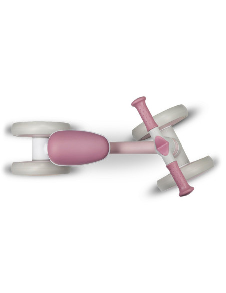 BN-LOE-VILLY_ PINK_ROSE,Lionelo - Bicicleta fara pedale Villy, Cu 4 roti, Din spuma EVA si TPR, Stabila, Manere moi, antiderapan